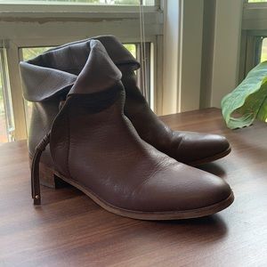 See by Chloe brown leather boots